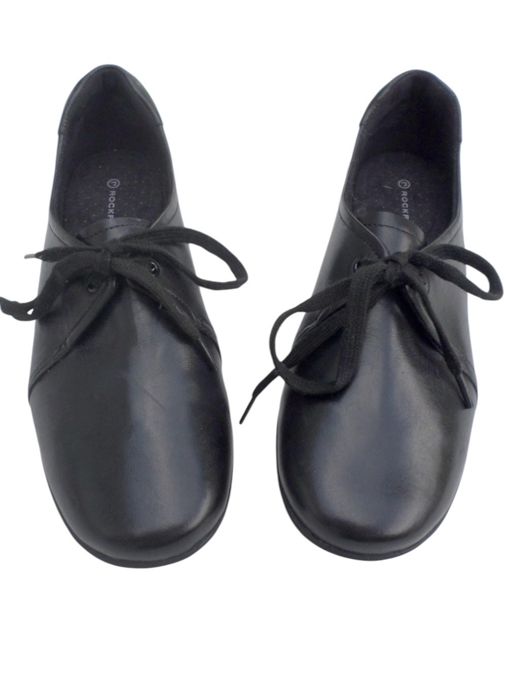 Vintage Rockport Black Leather Adiprene By Adidas Soft Dance Shoes